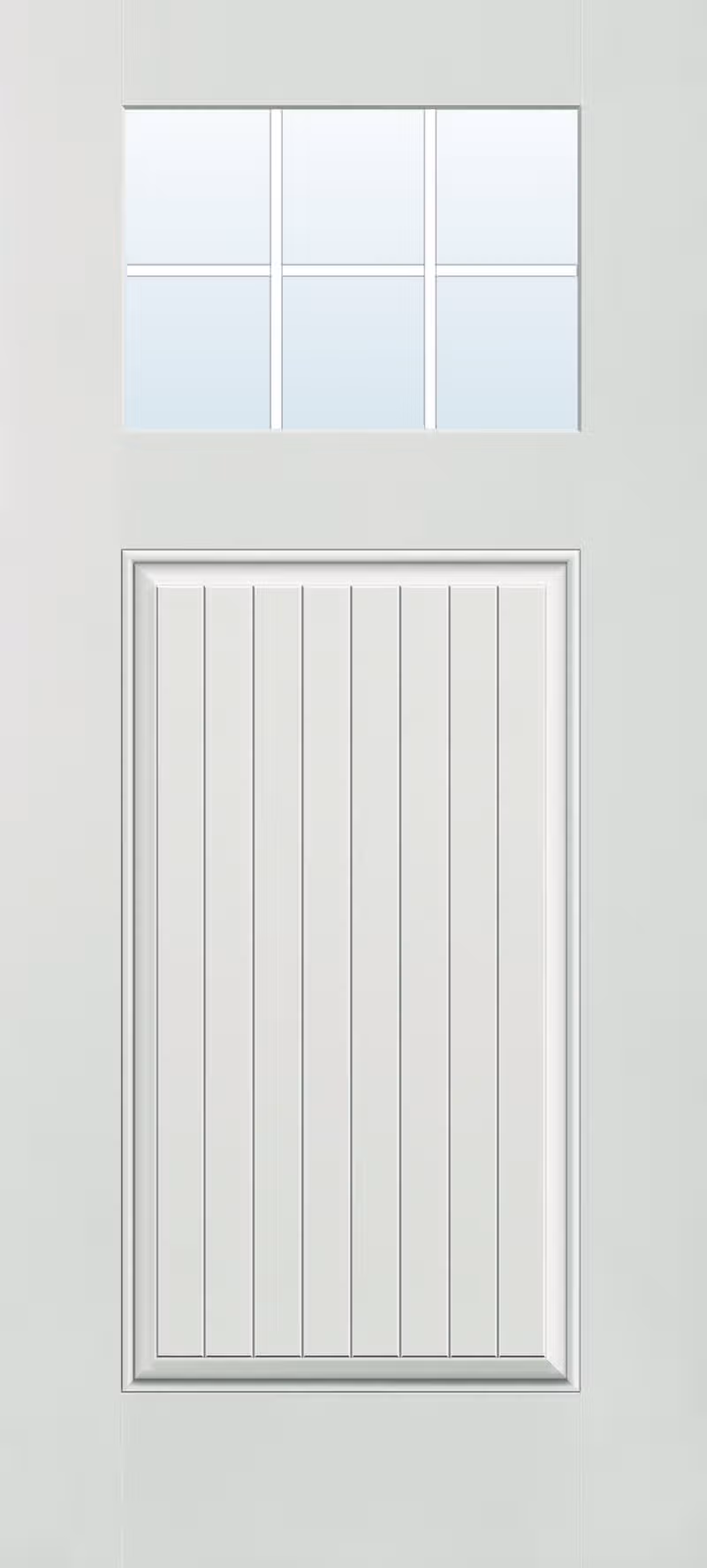 Estate Flush Glazed, 1/4 lite · 6 Light