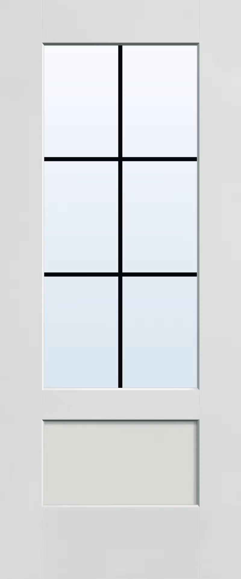 Shaker Flush Glazed, 3/4 lite · 6 Light
